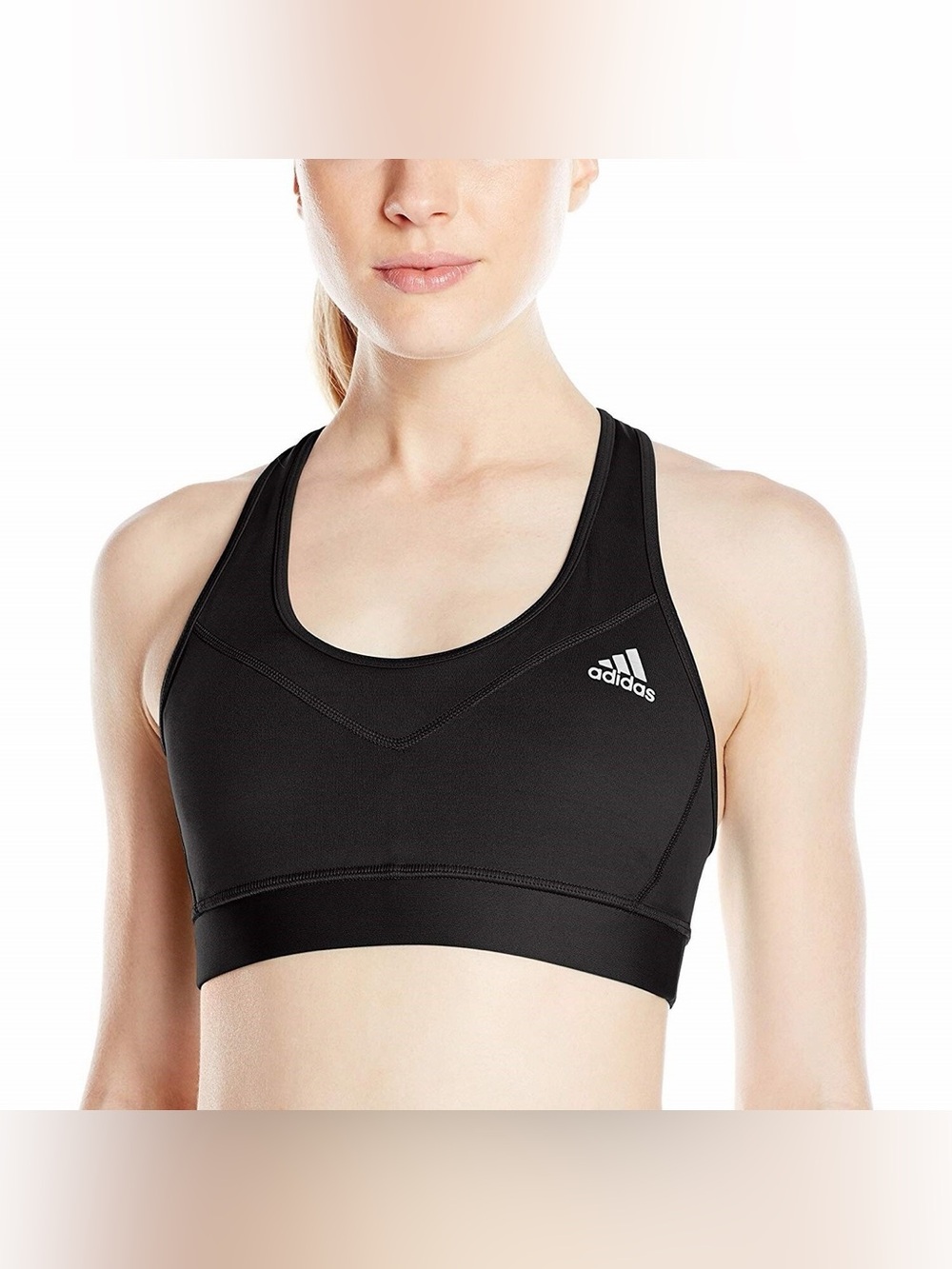 adidas Black Techfit Climalite Sports Bra